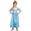 Image de IJsprinses verkleed jurk voor kinderen - blauw - sprookjes prinsessen thema kleding - incl. diadeem 110/116