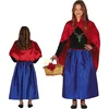 Image de Fiestas Guirca Prinsessen verkleed jurk/kostuum - blauw/rood/zwart - voor meisjes - prinses - zus ijsprinses - incl. cape 110/116