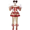 Image de FIESTAS GUIRCA, S.L. - Rood en wit gruwelijke horror clown kostuum voor vrouwen - XL