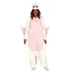 Image de Fiestas Guirca - Onesie Unicorn (wit/ roze) - maat L (42-44) - Carnavalskleding - Carnaval - carnavalskleding 2027 - Carnaval kostuum