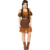 Image de Fiestas Guirca Jurk Native American Dames Polyester Bruin Mt M