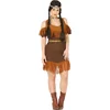 Image de Fiestas Guirca Jurk Native American Dames Polyester Bruin Mt L