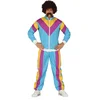 Image de Fiestas Guirca - 80-er jaren trainingspak man blauw,paars (mt L)