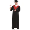 Image de Geslaagd Toga Volwassen Zwart/Rood - Maat L