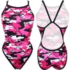 Image de Turbo Revolution Camo Letters Zwemkleding Roze S Vrouw