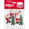 Image de DEKORA - Decoratieset Kerststronk 3 tot 6 cm, Set van 6 Figuren
