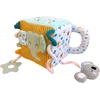 Image de Eurekakids Activiteitenkubus Stof - Met Knispergeluid - Kubus voor Baby inclusief Spiegel, Ringen en Bevestigings- en Bijtring - 13 x 13 x 13 cm