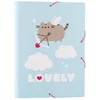 Image de Pusheen, Kartonnen map A4-formaat Purrfect Love-collectie met elastieken en flappen, Blauw