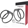 Image de DARKNESS SENSATIONS | Darkness Leather Double Cock Ring
