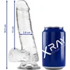 Image de Xray Clear Cock With Balls - Dildo met Ballen - met Zuignap - Transparante Siliconen - 18.5 x 3.8cm