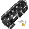 Image de Darkness Bondage - Peniskooi - Veganistisch Leer - Slot - Verschillende Openingen