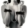 Image de Coquette Chic Desire - Handboeien - Met Veren - Zwart