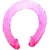 Image de BAILE - Dubbele Dildo - Double Dong Flexibel - Vaginaal & Anaal - 44,5 cm - Roze