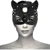 Image de COQUETTE ACCESSORIES | Coquette Vegan Leather Mask With Cat Ears | BDSM | Fetish | Woman Mask | Kinky | Bondage | Carnaval