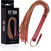 Image de Fetish Submissive Dark Room Flogger | BDSM - Zweep | Namaakleder | Donkerrood | Extreme BDSM | Fetish | Bondage