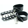 Image de OHMAMA FETISH | Ohmama Fetish Leather Strap Metal Ring Cock Cage With Ball Divider