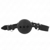 Image de Kink - Full Silicone Gag 55 X 2 Cm With 4.5 Cm Ball Size M Black Adjustable 35-51 Cm