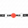 Image de Kink - Ball 4 Cm Gag With Lock Red Ball Black Strap 60 X 2 Cm