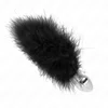 Image de Kink - Stainless Steel Anale Plug 11 X 7 Cm With Feather 11 Cm