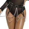 Image de Subblime - Leather Ring Chainbelt Black One Size