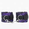 Image de Kink - Short Velvet Lace Wrist Restraints And Nylon Bind Purple / Black 23 X 6.5 Cm