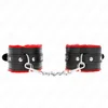 Image de Kink - Premium Fur Lined Wrist Restraints Red With Black Belt Adjustable 17-29 Cm X 6 Cm