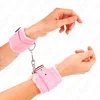 Image de Kink - Fur Lined Wrist Restraints Pink With Pink Belt Adjustable 17-29 Cm X 6 Cm