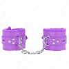 Image de Kink - Fur Lined Wrist Restraints With Square Holes Purple And Purple Belt Adjustable 17-29 Cm X 6 Cm