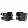 Image de Kink - Fixed Wrist Restraints With Ring And Studs Adjustable Black 17-22 Cm X 6.5 Cm