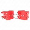 Image de Kink - Fixed Wrist Restraints With Ring And Studs Adjustable Red 17-22 Cm X 6.5 Cm