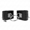 Image de Kink - Fixed Wrist Restraints With Ring And Padlock Closure Black Adjustable 16-23 Cm X 5.5 Cm