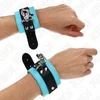 Image de Kink - Premium Lockable Wrist Restraints Black / Blue Adjustable 21-28 Cm X 5.5 Cm