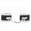 Image de Kink - Black Wrist Restraints With White Decorate Lace Adjsutable 20-23 Cm X 5.5 Cm