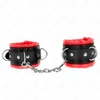 Image de Kink - Heavy Wrist Restraints With Red Fur Lined Adjustable 20-30 Cm X 6 Cm