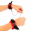 Image de Kink - Lace Elastic Wrist Restraints Red Heart Details Adjustable 22-35 Cm