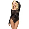 Image de SUBBLIME - 952051 VISNET BODYSTOCKING MET LANGE MOUWEN EN BLOTE SCHOUDERS ZWART ONE SIZE | BODY | EROTISCHE BODY | LINGERIE | SEXY LINGERIE | EROTISCHE LINGERIE