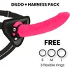 Image de Delta Club - Toys Harnas + Dong Pink Silicone 23 Cm -O- 4.5 Cm