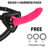Image de Delta Club - Toys Harnas + Dong Pink Silicone 20 Cm -O- 4 Cm