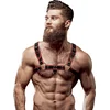 Image de FETISH SUBMISSIVE ATTITUDE | Fetish Submissive Attitude - Eco Leather Chest Strap Harness Men Black/red