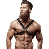 Image de FETISH SUBMISSIVE ATTITUDE | Fetish Submissive Attitude - Eco Leather Crossed Chest Strap Harness Men