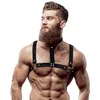 Image de Fetish Submissive Attitude - Adjustable Eco-Leather Chest Harnas With Necklace For Men