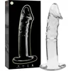 Image de NEBULA SERIES BY IBIZA  - MODEL 19 DILDO BOROSILICATE GLASS 18.5 X 4 CM CLEAR | BEST GLASS BUTTPLUG | GLASS ANAL PLUG | BEST SELLER