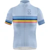 Image de Otso Stripes Korte Mouw Wielertrui Blauw S Vrouw