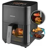 Image de Cecotec Heißluftfritteuse ohne Öl - 4L - Grillplatte - Grill - Doppelte Heizelemente - Air Fryer Cecofry&Grill Duoheat 4000. 1900W, Bewegliche Trennwand, Temperaturregelung 40-200°C, 10 Menüs