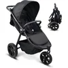 Image de Mobiclinic Agnes - Kinderwagen 2-in-1 - Met 3 wielen - Ultracompact - Handgreep met één hendel - 0 tot 3 jaar - 5 puntsgordel - 0-22 kg - Multifunctionele Buggy 2 in 1 - Afneembare stang - Zwart