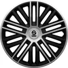 Image de Sparco Wieldoppen Bergamo 14 Inch Abs Zwart/zilver 4 Stuks