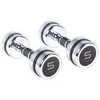 Image de Olive Verchroomde Dumbbell 5kg 2 Eenheden Zilver