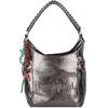 Image de Desigual vrijetijdsrugzak rugzak Arica Half Logo Backpack Big Dark Silver brons