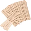 Image de Houten spatel voor wenkbrauwen - Houten spatel voor het gezicht - Wax applicator - Kleine houten stokjes voor ontharing of houten knutselwerkjes - 100 stuks