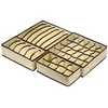 Image de Opbergbox Set - Lade Organizers - Kleding Opbergen - Opvouwbaar Washbaar - 4 Stuks - Beige